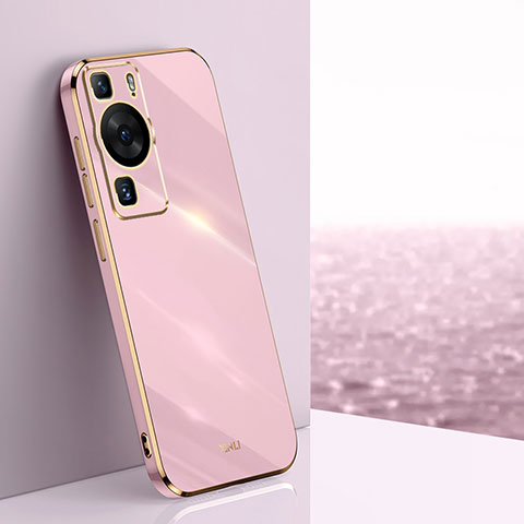 Custodia Silicone Ultra Sottile Morbida Cover XL1 per Huawei P60 Pro Lavanda