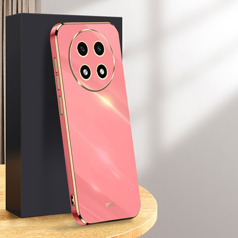 Custodia Silicone Ultra Sottile Morbida Cover XL1 per Oppo A2 Pro 5G Rosa Caldo