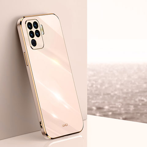 Custodia Silicone Ultra Sottile Morbida Cover XL1 per Oppo F19 Pro Oro