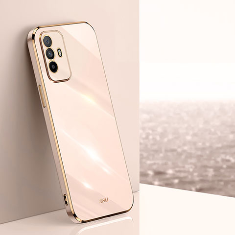 Custodia Silicone Ultra Sottile Morbida Cover XL1 per Oppo F19 Pro+ Plus 5G Oro