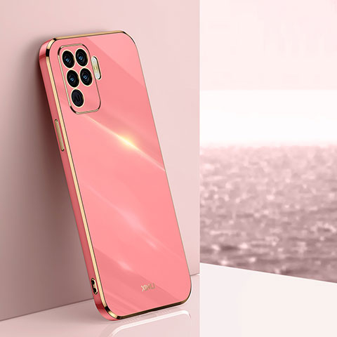 Custodia Silicone Ultra Sottile Morbida Cover XL1 per Oppo F19 Pro Rosa Caldo