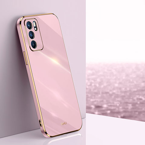 Custodia Silicone Ultra Sottile Morbida Cover XL1 per Oppo Reno6 Z 5G Rosa