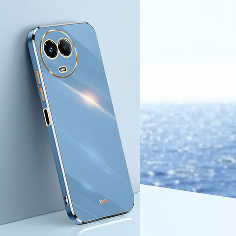 Custodia Silicone Ultra Sottile Morbida Cover XL1 per Realme V50 5G Blu