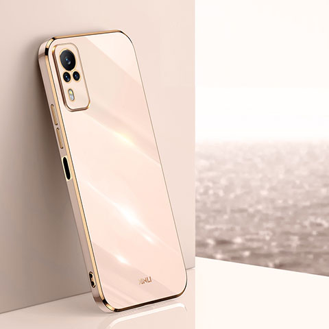 Custodia Silicone Ultra Sottile Morbida Cover XL1 per Vivo Y31 (2021) Oro