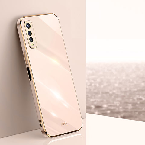 Custodia Silicone Ultra Sottile Morbida Cover XL1 per Vivo Y70t 5G Oro