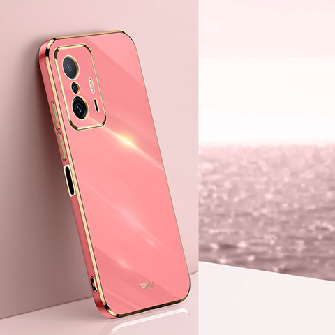 Custodia Silicone Ultra Sottile Morbida Cover XL1 per Xiaomi Mi 11T Pro 5G Rosa Caldo