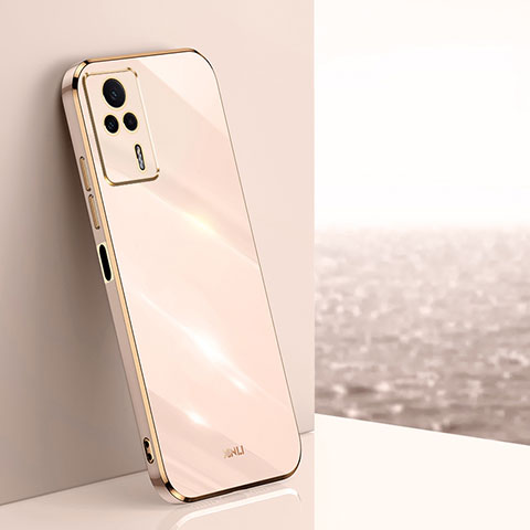 Custodia Silicone Ultra Sottile Morbida Cover XL1 per Xiaomi Redmi K60E 5G Oro