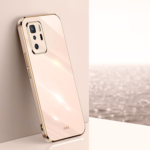 Custodia Silicone Ultra Sottile Morbida Cover XL1 per Xiaomi Redmi Note 10 Pro 5G Oro