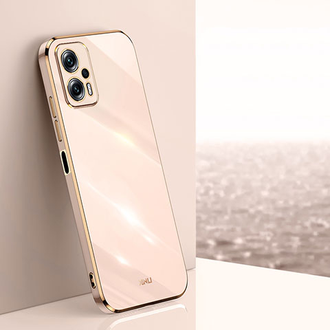 Custodia Silicone Ultra Sottile Morbida Cover XL1 per Xiaomi Redmi Note 11T Pro+ Plus 5G Oro