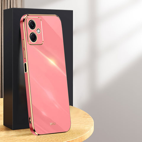 Custodia Silicone Ultra Sottile Morbida Cover XL1 per Xiaomi Redmi Note 12R Pro 5G Rosa Caldo