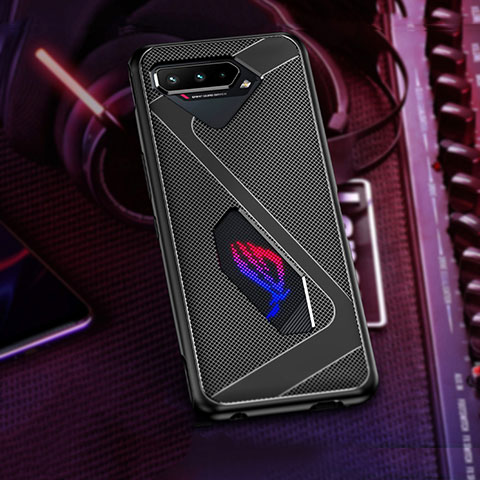 Custodia Silicone Ultra Sottile Morbida Cover ZJ1 per Asus ROG Phone 5 Pro Nero