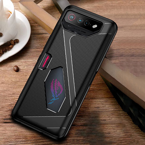 Custodia Silicone Ultra Sottile Morbida Cover ZJ1 per Asus ROG Phone 7 Pro Nero