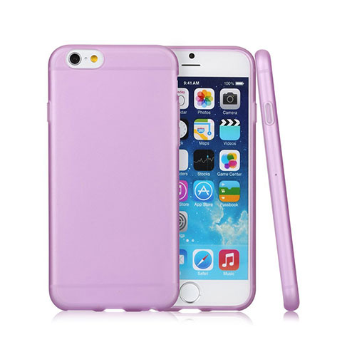 Custodia Silicone Ultra Sottile Morbida Opaca per Apple iPhone 6 Plus Viola