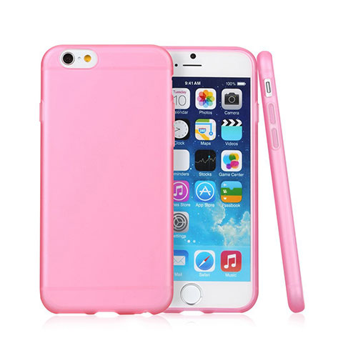 Custodia Silicone Ultra Sottile Morbida Opaca per Apple iPhone 6 Rosa