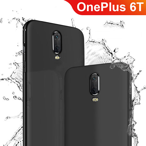 Custodia Silicone Ultra Sottile Morbida per OnePlus 6T Nero