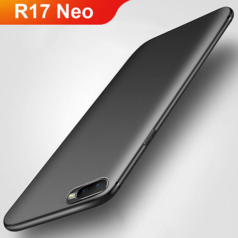 Custodia Silicone Ultra Sottile Morbida S02 per Oppo R17 Neo Nero