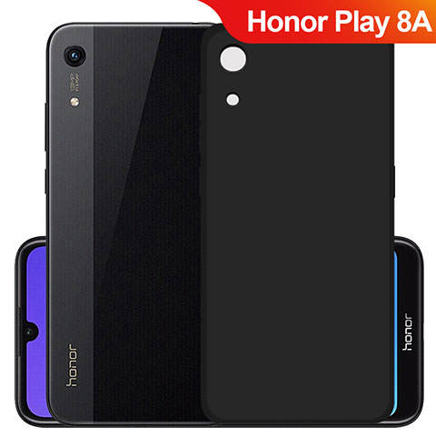 Custodia Silicone Ultra Sottile Morbida S03 per Huawei Honor Play 8A Nero