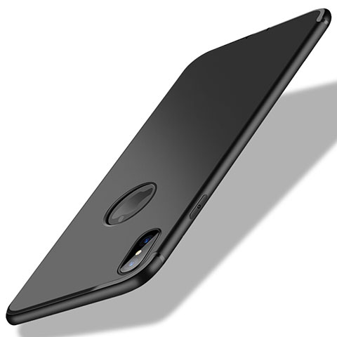 Custodia Silicone Ultra Sottile Morbida S04 per Apple iPhone Xs Nero