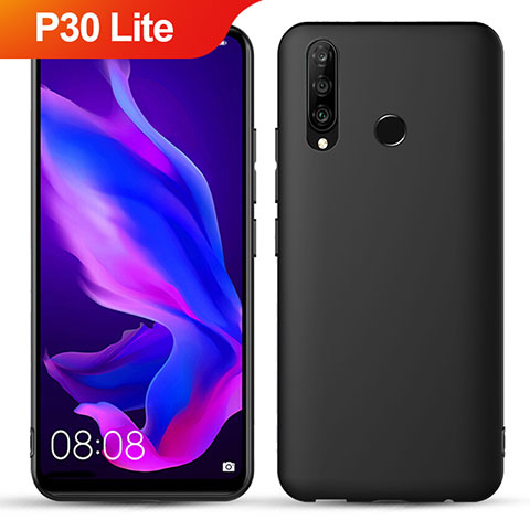 Custodia Silicone Ultra Sottile Morbida S05 per Huawei P30 Lite XL Nero