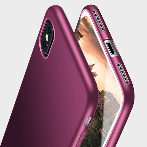 Custodia Silicone Ultra Sottile Morbida S15 per Apple iPhone Xs Max Viola