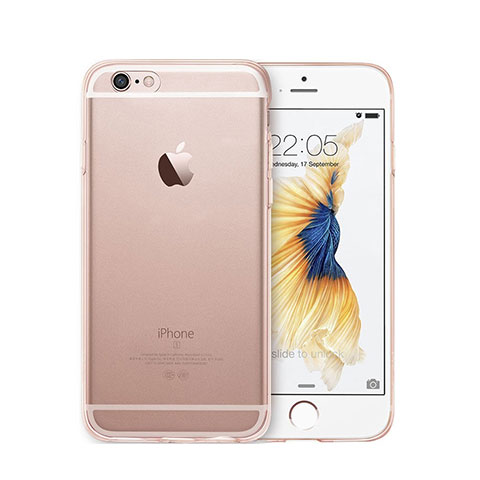 Custodia TPU Trasparente Ultra Sottile Morbida per Apple iPhone 6S Oro Rosa