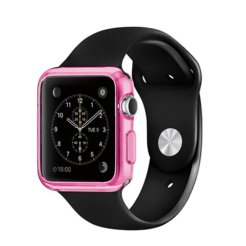 Custodia TPU Trasparente Ultra Sottile Morbida per Apple iWatch 3 42mm Rosa