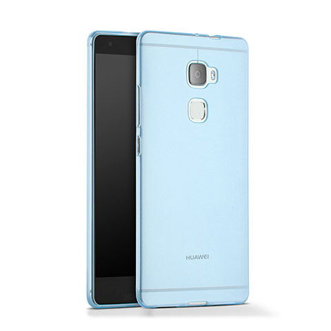 Custodia TPU Trasparente Ultra Sottile Morbida per Huawei Mate S Blu