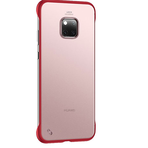 Custodia Ultra Sottile Trasparente Rigida Cover Opaca H01 per Huawei Mate 20 Pro Rosso