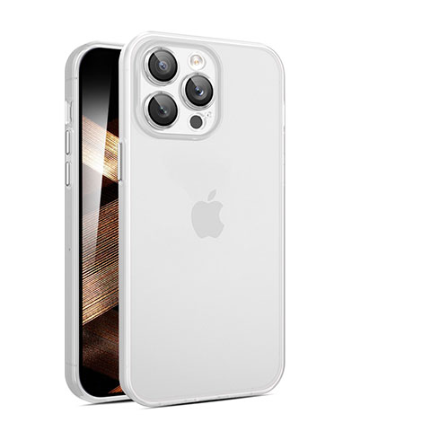 Custodia Ultra Sottile Trasparente Rigida Cover Opaca QC per Apple iPhone 15 Pro Chiaro