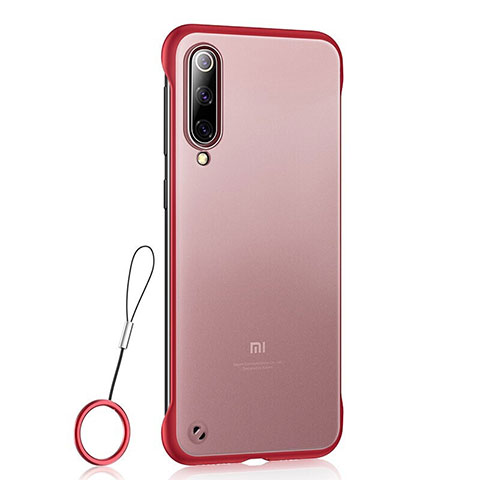 Custodia Ultra Sottile Trasparente Rigida Cover Opaca U01 per Xiaomi Mi 9 Lite Rosso