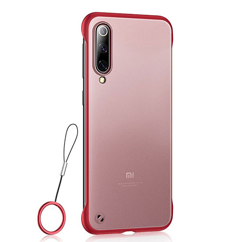 Custodia Ultra Sottile Trasparente Rigida Cover Opaca U01 per Xiaomi Mi A3 Lite Rosso