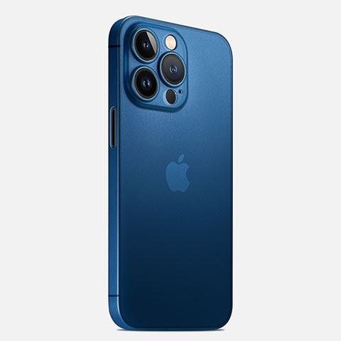 Custodia Ultra Sottile Trasparente Rigida Cover Opaca U02 per Apple iPhone 16 Pro Blu