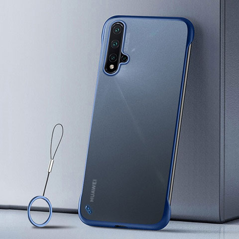 Custodia Ultra Sottile Trasparente Rigida Cover Opaca U02 per Huawei Nova 5 Pro Blu