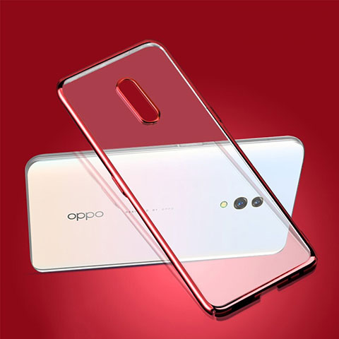 Custodia Ultra Sottile Trasparente Rigida Cover per Realme X Rosso