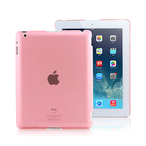 Custodia Ultra Sottile Trasparente Rigida Opaca per Apple iPad 4 Rosa