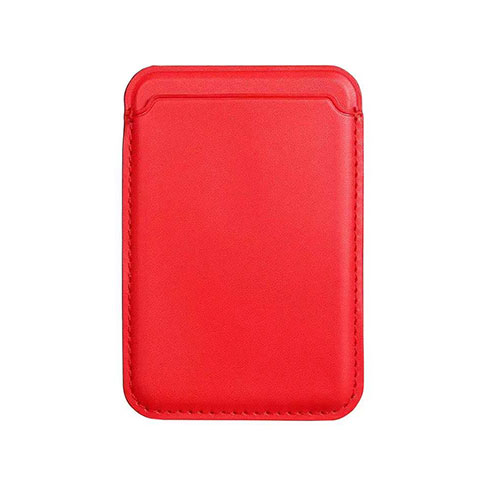 Lusso Pelle Portafoglio con Mag-Safe Magnetic per Apple iPhone 12 Pro Rosso