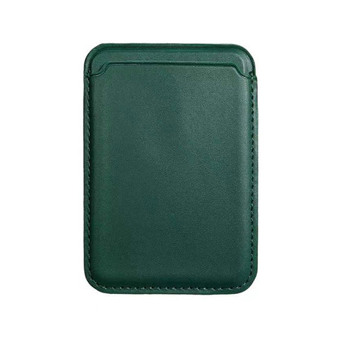 Lusso Pelle Portafoglio con Mag-Safe Magnetic per Apple iPhone 12 Verde