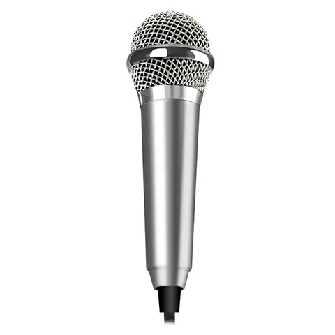 Microfono Mini Stereo Karaoke 3.5mm M04 Argento