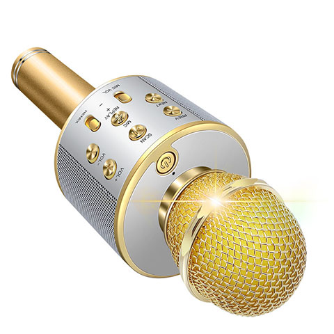 Microfono Mini Stereo Karaoke 3.5mm M06 Oro