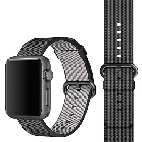 Milanese Cinturino Braccialetto Acciaio per Apple iWatch 3 38mm Nero