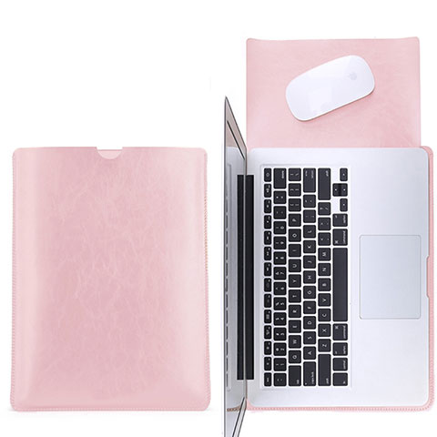 Morbido Pelle Custodia Marsupio Tasca L17 per Apple MacBook Pro 13 pollici (2020) Rosa