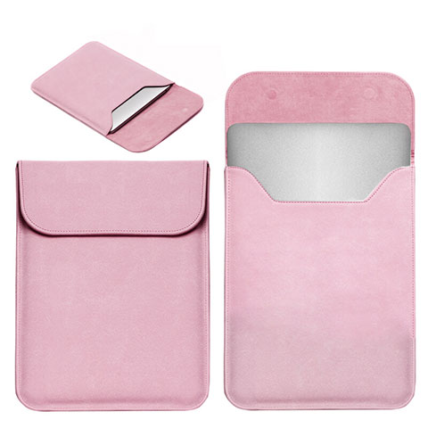 Morbido Pelle Custodia Marsupio Tasca L19 per Apple MacBook Pro 13 pollici Retina Rosa