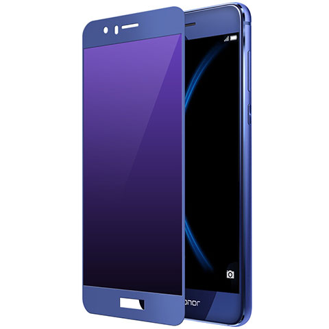 Pellicola in Vetro Temperato Protettiva Integrale Proteggi Schermo Film F01 per Huawei Honor 8 Blu