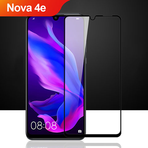 Pellicola in Vetro Temperato Protettiva Integrale Proteggi Schermo Film F02 per Huawei Nova 4e Nero