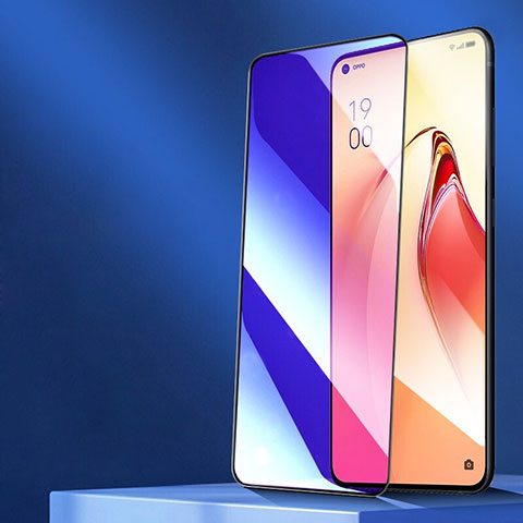 Pellicola in Vetro Temperato Protettiva Integrale Proteggi Schermo Film F02 per Oppo Reno6 Pro 5G Nero