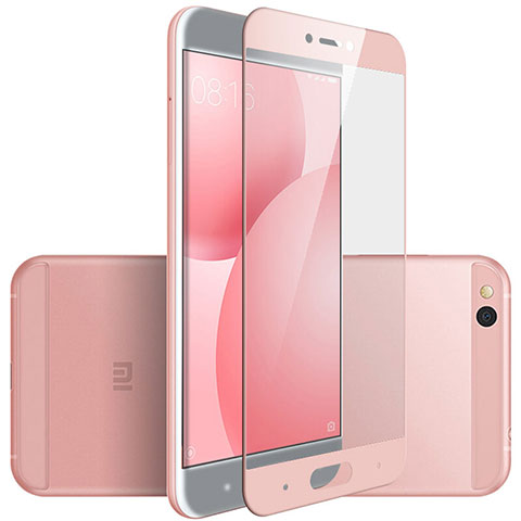 Pellicola in Vetro Temperato Protettiva Integrale Proteggi Schermo Film F02 per Xiaomi Mi 5C Rosa