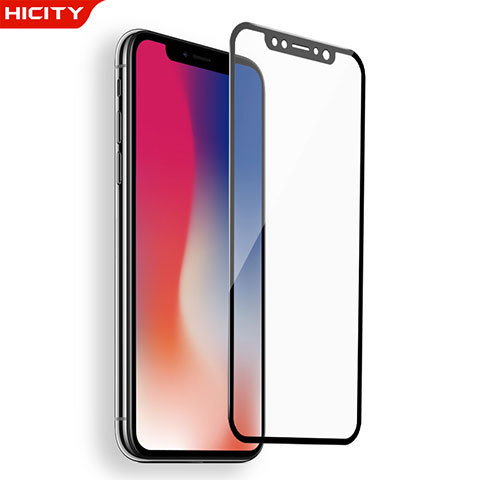 Pellicola in Vetro Temperato Protettiva Integrale Proteggi Schermo Film F03 per Apple iPhone Xs Max Nero