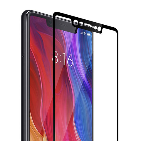 Pellicola in Vetro Temperato Protettiva Integrale Proteggi Schermo Film F03 per Xiaomi Mi 8 Explorer Nero