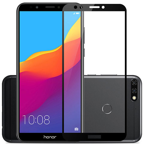 Pellicola in Vetro Temperato Protettiva Integrale Proteggi Schermo Film F04 per Huawei Y7 (2018) Nero