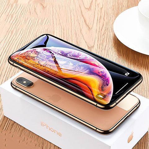 Pellicola in Vetro Temperato Protettiva Integrale Proteggi Schermo Film P06 per Apple iPhone X Nero